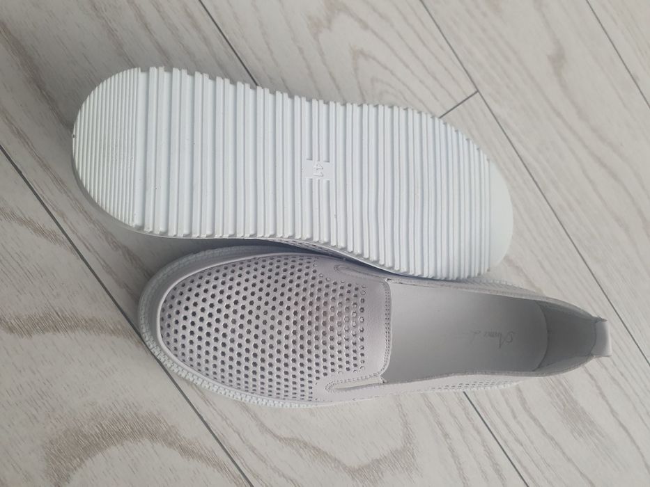 Шкіряні літні макасіни шкіряні перфоровані. Розмір  41