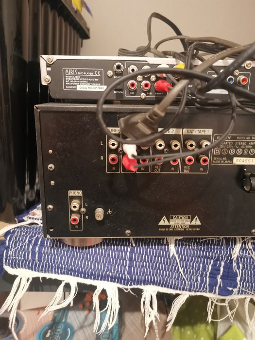 Amplificador Sony e colunas Denver