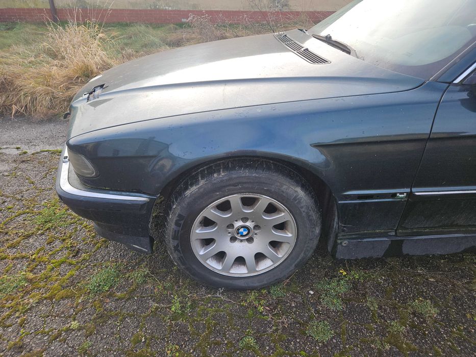 BMW E38 błotnik przed lift lewy prawy przód idealny arktis silber 309