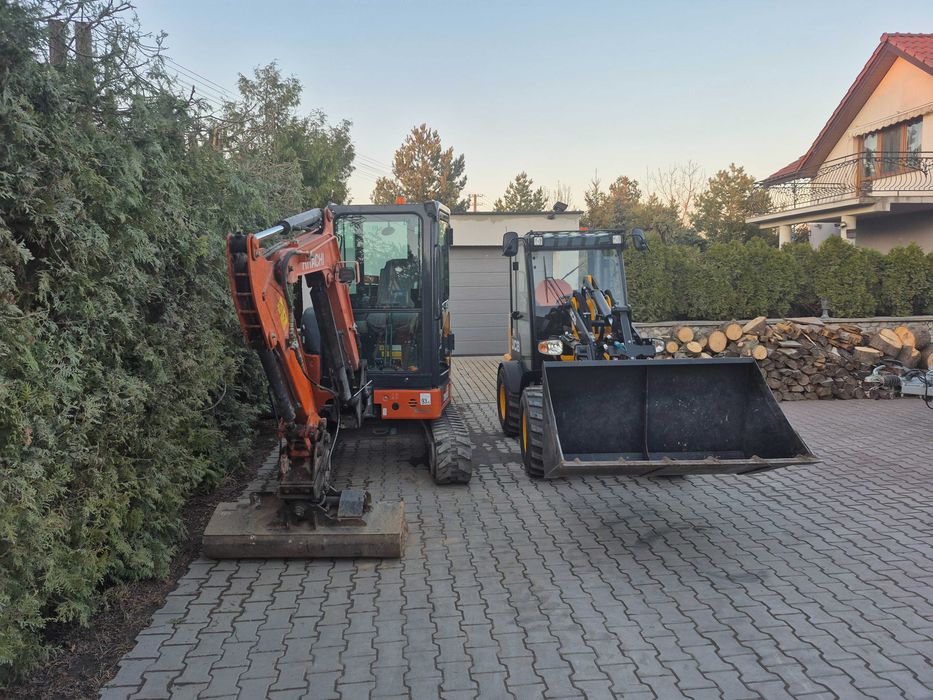 prace ziemne uslugi koparka 10 t minikoparka 2.7 t ladowarka ,wywrotka
