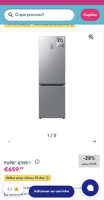 Frigorifico SAMSUNG (4 meses de uso)