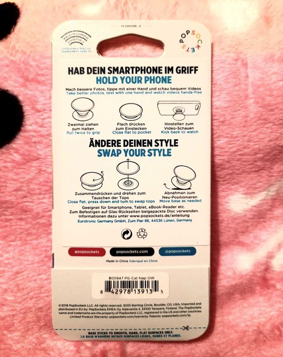 Uchwyt/podstawka do telefonu POPSOCKETS II Cat