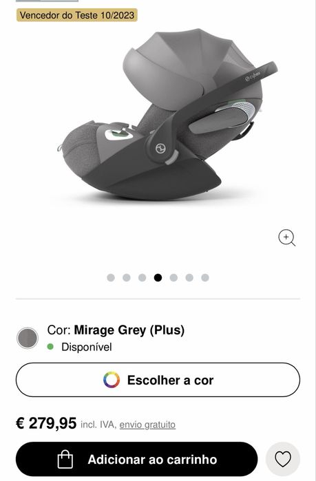Cybex Q plus manhattan grey platinum usada