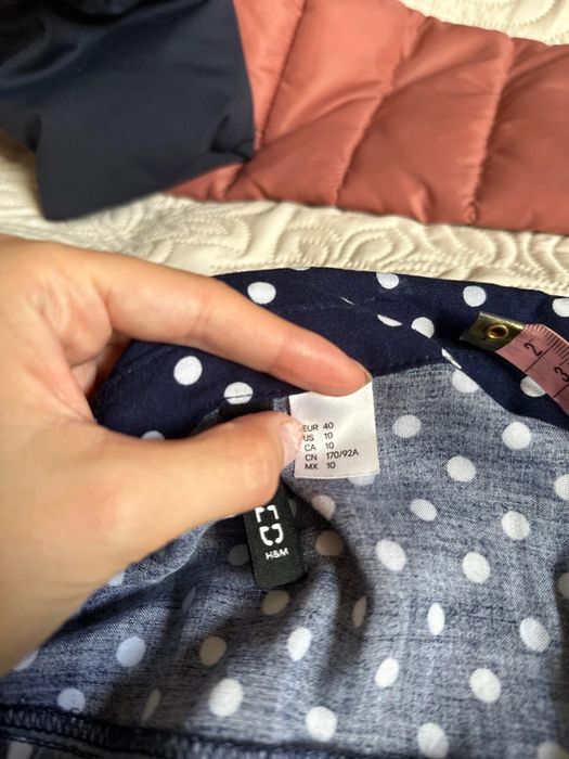 Koszula granatowa w kropki H&M L