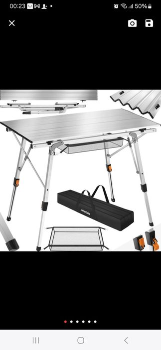 Mesa de campismo dobravel , de alumínio