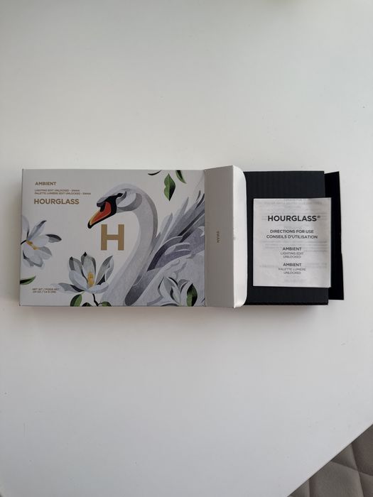 Коробка від палетки hourglass лебідь, палетка