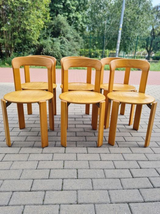 Krzesło drewniane REY 3300 proj.Bruno Rey / Kusch+Co  mid-century
