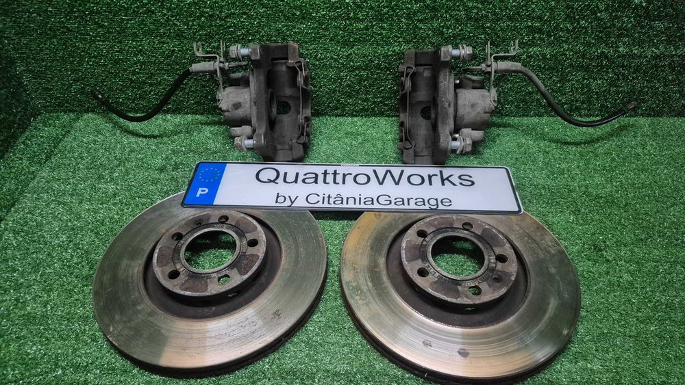 Travagem completa 312mm AUDI A4 B6 B7 8E discos pinças suportes original OEM em excelente estado