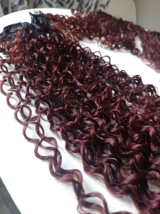 Afroloki -włosy syntetyczne na klipsy x2