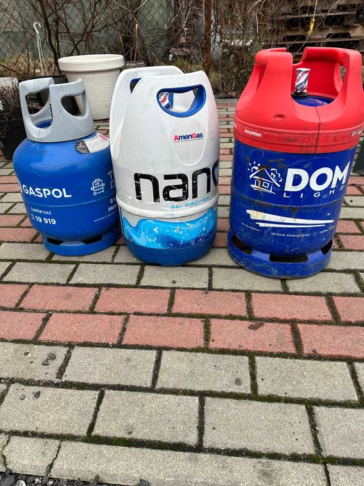 Butle gazowe Nano, domo, propan, Turystyczne 2kg, 3kg, 5kg.