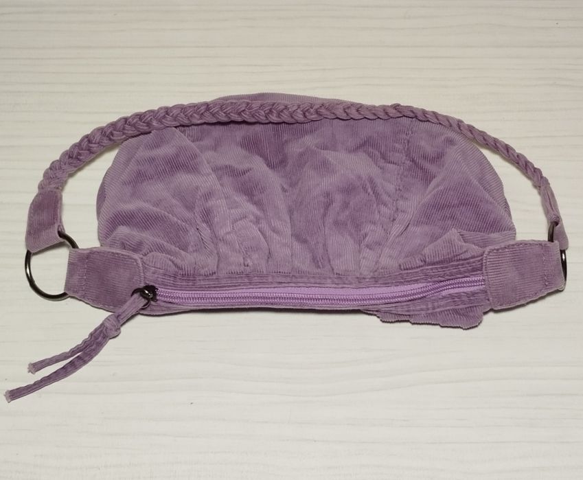 Лавандовая вельветовая Сумочка-хобо (Винтажная / Y2K сумка)
