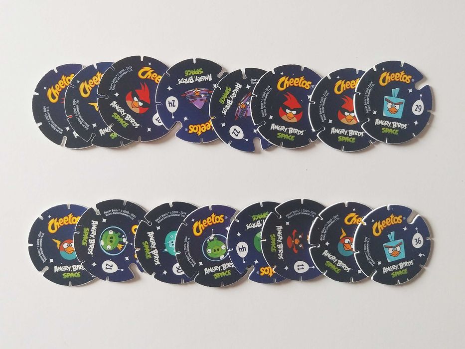 16 tazos ANGRY BIRDS SPACE | Cheetos lote ou venda a vulso