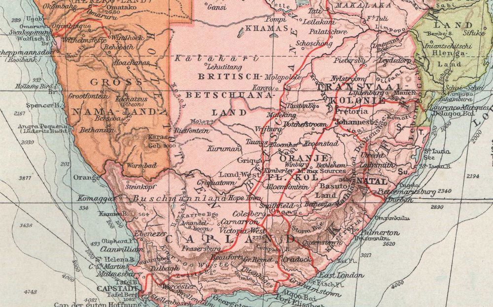 AFRYKA stara kolonialna mapa Afryki 1896 r. oryginał