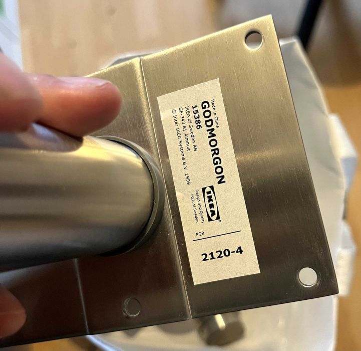 4x Pés altura ajustavél para armários, em inox, IKEA godmorgon