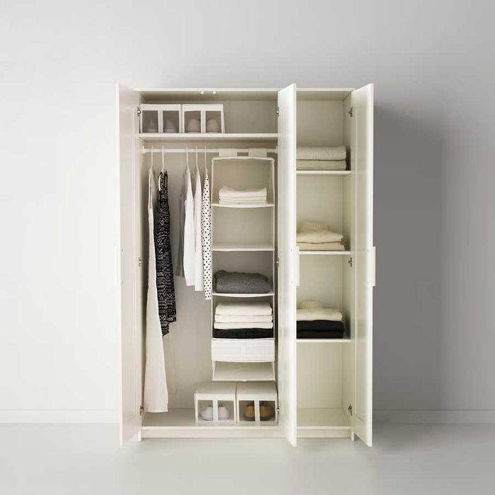 Roupeiro c/3 portas, branco, 117x50x190 cm