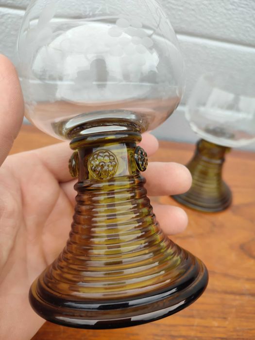 Kieliszki Remery  szlif - Kolekcjonerskie - Duże - Ciekawe - Design G