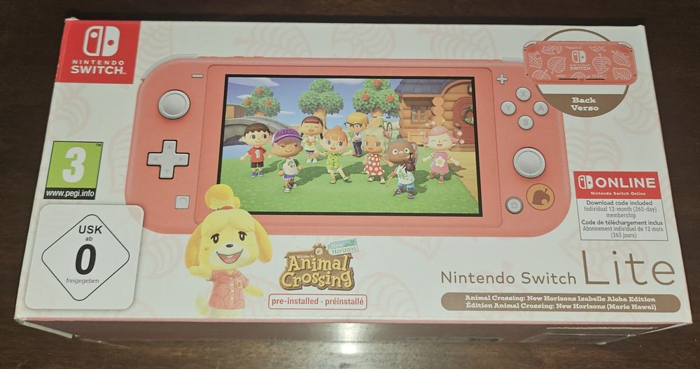Nintendo Switch Lite Rosa - Animal Crossing