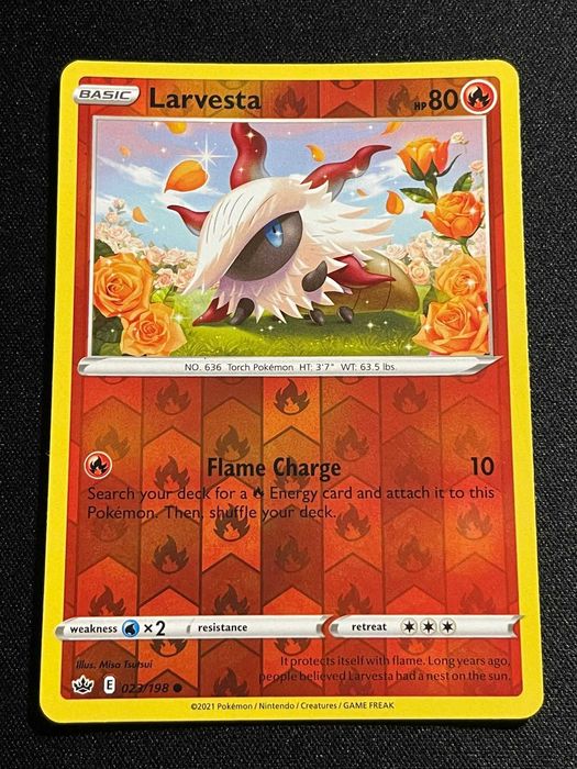 Carta Pokémon Larvesta 23/198 Chilling Reign