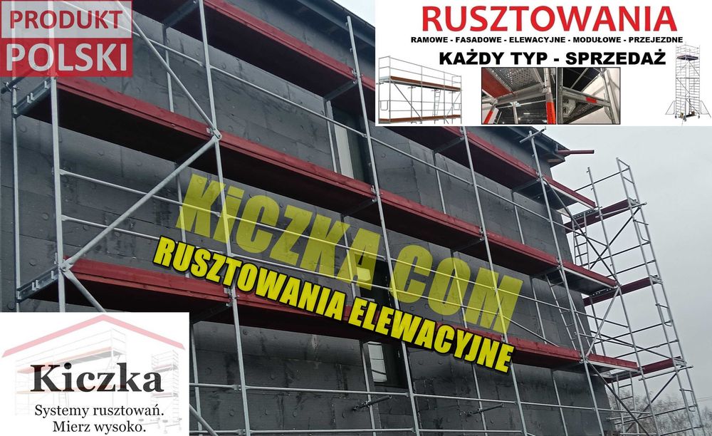 RUSZTOWANIA Do Elewacji Dociepleń RUSZTOWANIE PLETTAC ~200m2 -Nowe Nie UŻYWANE Rusztowania Elewacyjne Fasadowe Typ PLETTAC BAUMAN Rux Bosta - SPRZEDAŻ