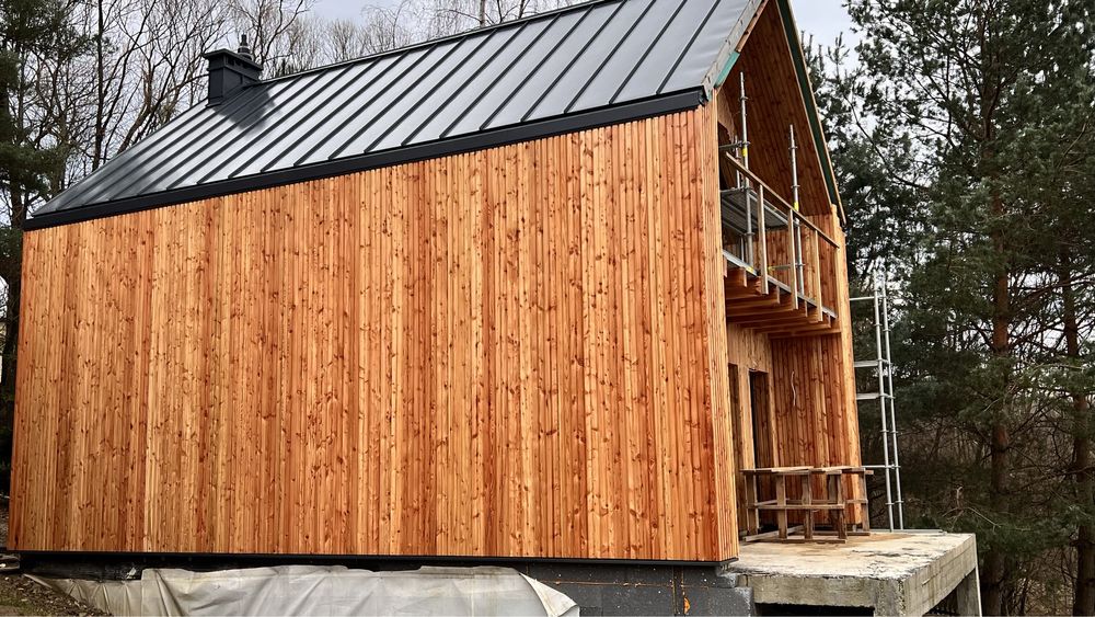 Deska elewacyjna duo romb lamele modrzew swierk