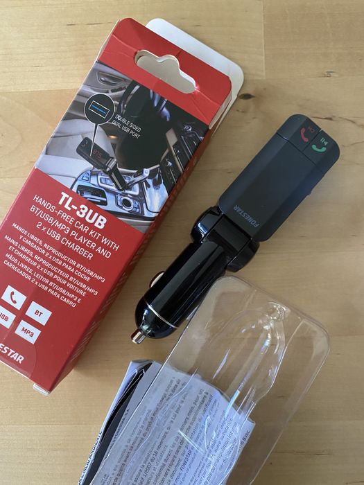 Transmissor maos livres FM Carro com Bluethooth