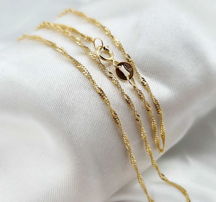 Złoty łańcuszek SINGAPUR 1,91g PR.585 14K dł. 50cm