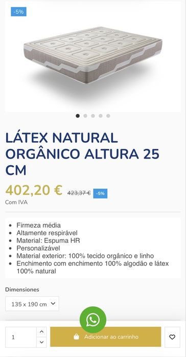 Cama de Casal em Madeira Sucupira + Colchão como Novo (Venda em Separado ou Conjunto)