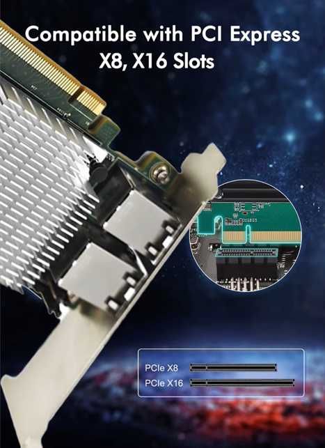 Placa de Rede Intel Ethernet 10G X540-T2 Dual Port RJ45 PCIe