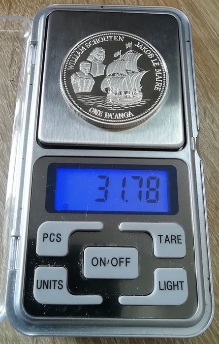 Тонга 1 паанга 1991р. СРІБЛО. ПРУФ. Сертифікат. Вільям Шутен.