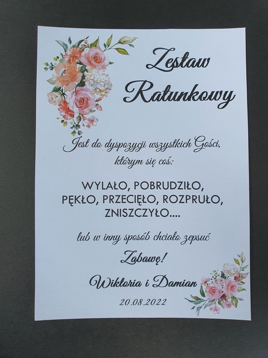 2x Koszyk ratunkowy, zestaw, karta 13x18