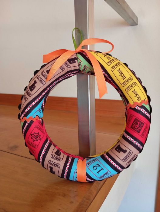 Coroa Decorativa em Patchwork Embutido