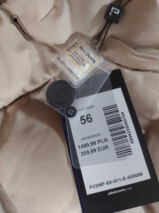 Kurtka zimowa Pako Lorente puch kaczy 56 XXL