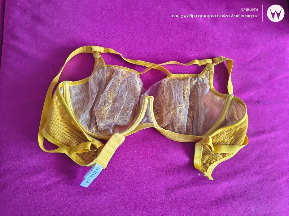 Musztardowy biustonosz KINGA 80 D