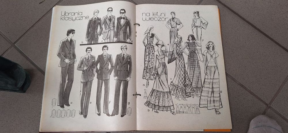 Modne Krawiectwo- pelny rocznik 1977, Vintage PRL