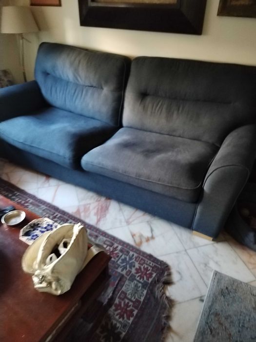 Sofá cama azul.marinho