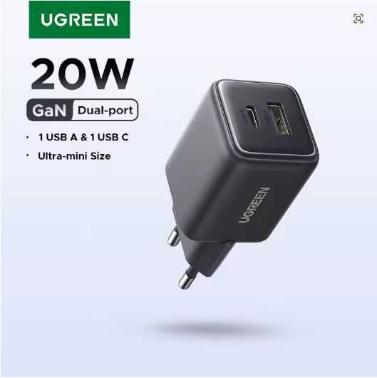 Зарядні пристрої UGREEN 20W / 30W / 45W / 65W / 100W / 160W / 200W