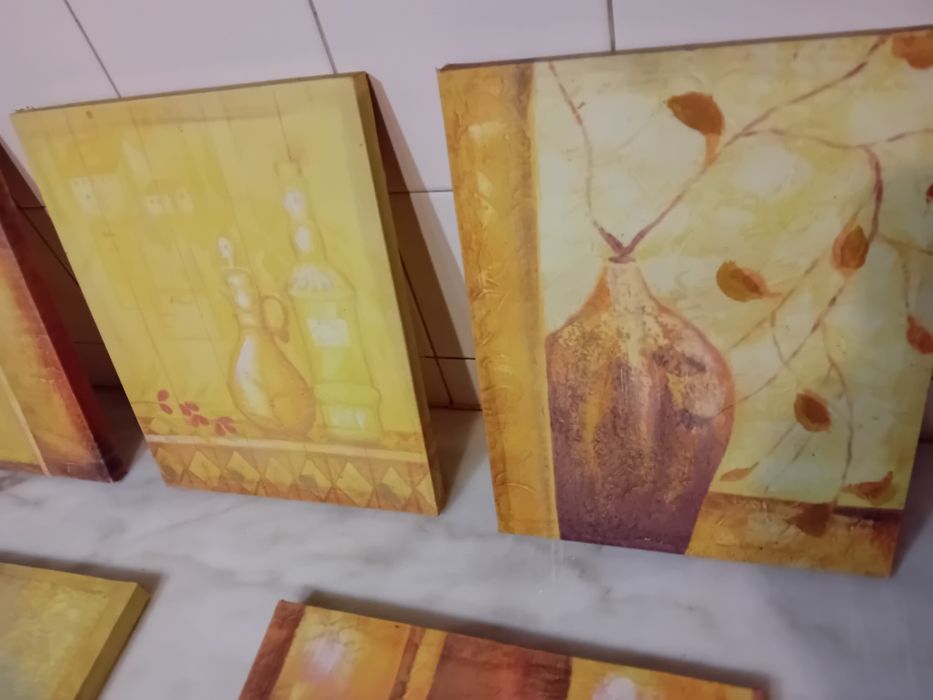 Conjunto de 5 Quadros em Tela Decorativos