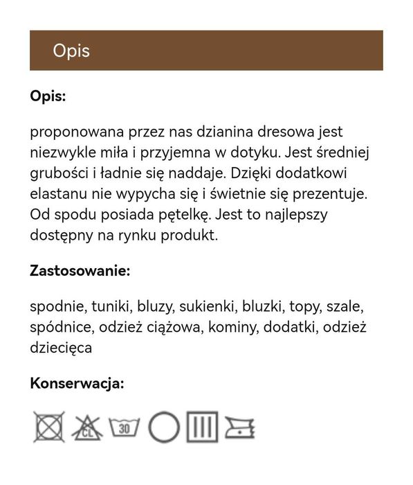 Kupon dzianiny dresowej MIKI