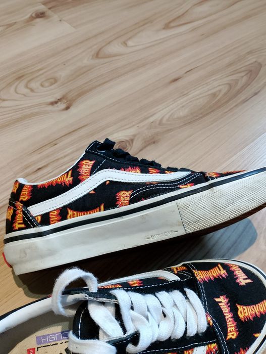 Czarne Buty Sneakersy Trampki Vans Old Skool Thrasher All Over Flame