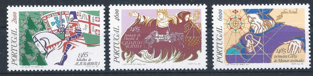 Selos Portugal 1985, Mundifil No. 1704/1706 MNH