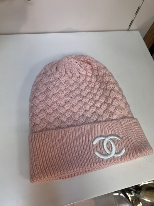 Czapka chanel rozowa zimowa