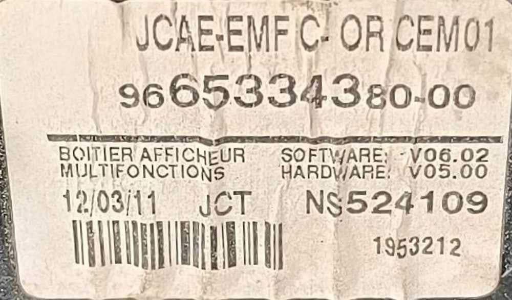 Conjunto 9665334380 - CITROËN C4 II