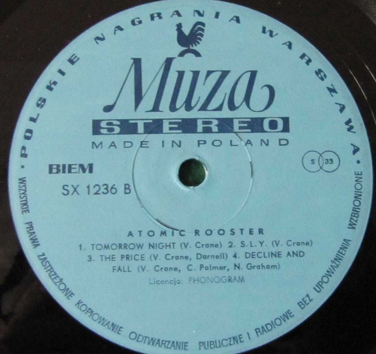 Atomic Rooster ~ vinylpłyta ~ SX 1236 ~ stan BDB