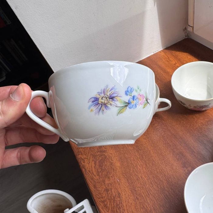 Filiżanki do Herbaty porcelana Karolina lata 60 te