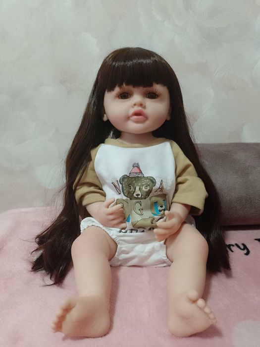 Кукла реберн з довгим волоссям, 52 см