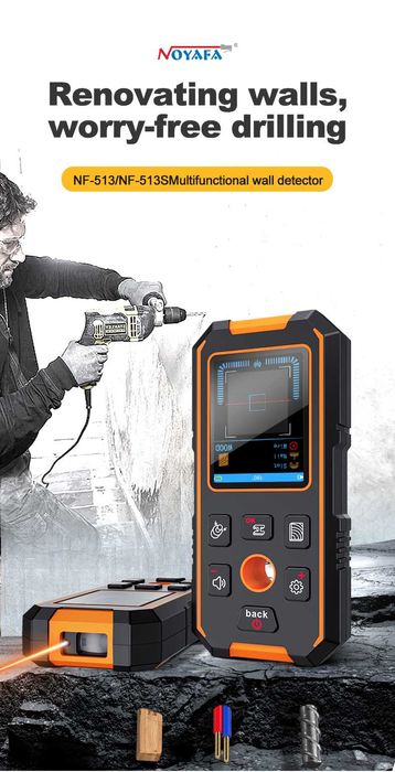 NOYAFA NF-513S ręczny wykrywacz metali dalmierz poziomica