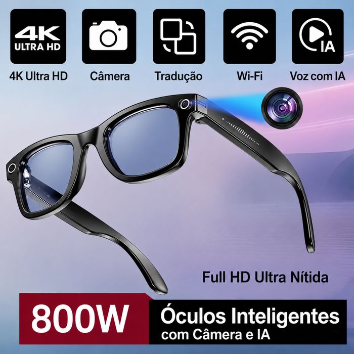 Óculos inteligente IA estilo Meta