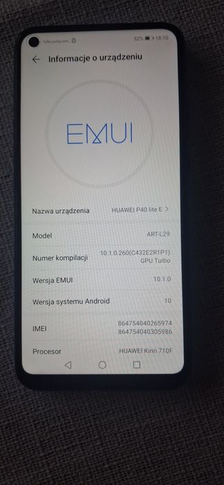 Smartfon huawei p40 lite E