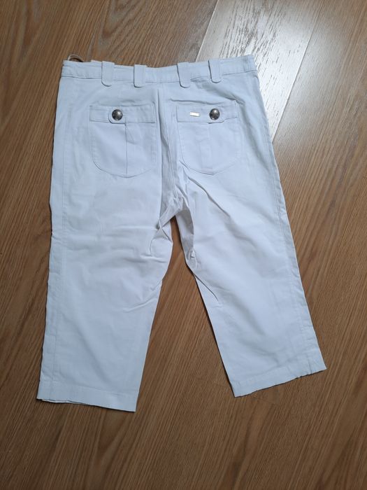 Spodnie damskie rybaczki białe lato Tiffi S