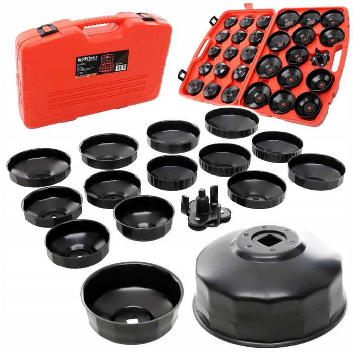 KLUCZE NASADOWE DO Filtrów Oleju Nasadek 30el Adapter Zestaw 65-120 mm